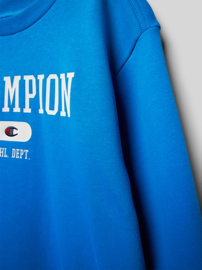 CHAMPION Sweatshirt mit Label-Print Royal 2