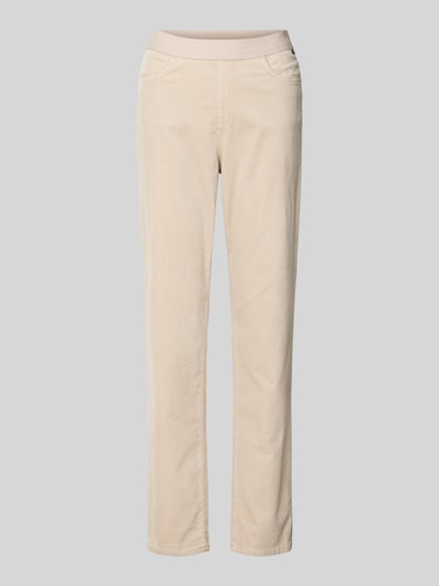 Marc Cain Stoffhose mit elastischem Logo-Bund Sand 2
