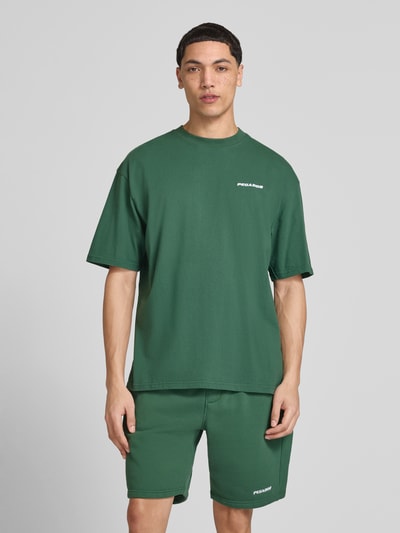 PEGADOR t-shirt o kroju oversized z wyhaftowanym logo Ciemnozielony 4