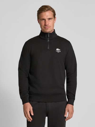Lacoste Regular Fit Sweatshirt aus reiner Baumwolle Modell 'HERITAGE' Black 4