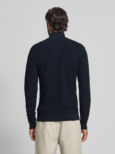 Matinique Gebreide pullover met schipperskraag, model 'lagoon' Marineblauw - 5
