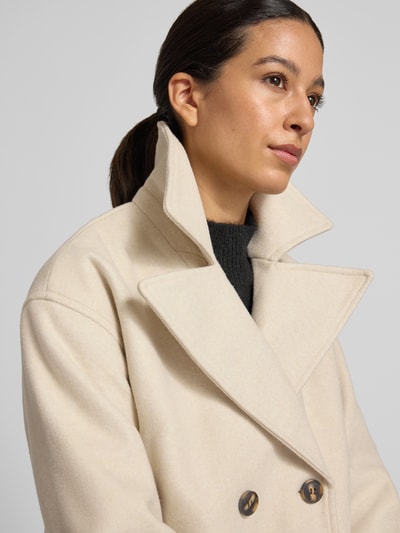 VERO MODA Regular Fit Trenchcoat mit doppelreihiger Knopfleiste Modell 'VINCELINE' Ecru 3