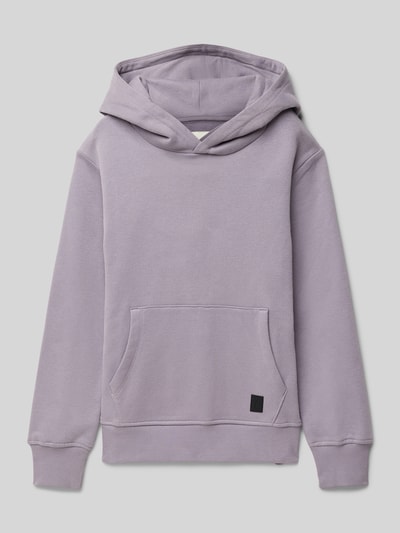 Tom Tailor Regular Fit Hoodie aus Baumwoll-Mix mit Foto-Print auf dem Rücken Purple 1