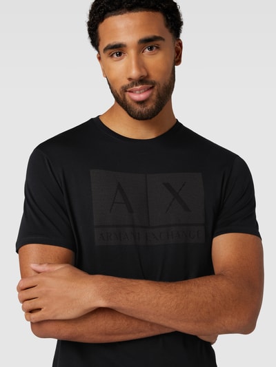 ARMANI EXCHANGE T-shirt met labelprint Zwart - 3