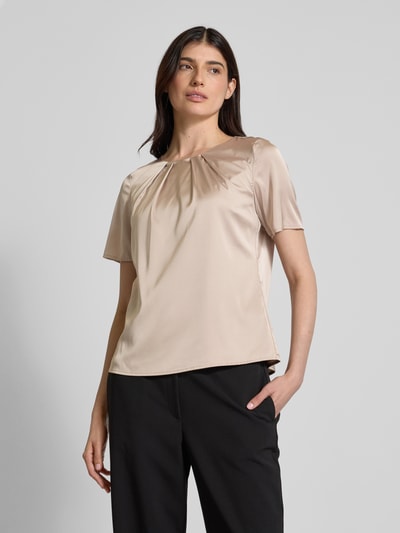 Christian Berg Woman Selection Blusenshirt mit Rundhalsausschnitt Taupe 4