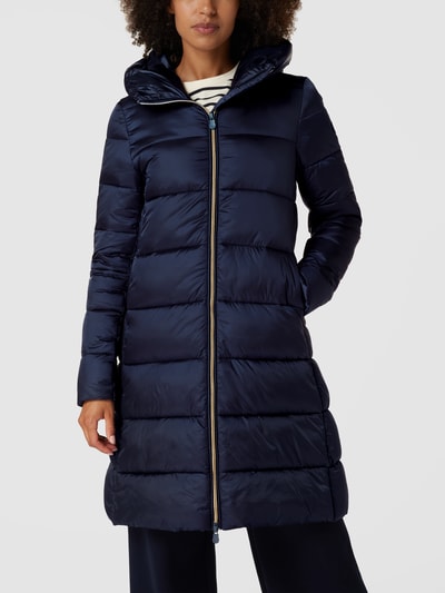 Esprit Long Padded Coat In Navy