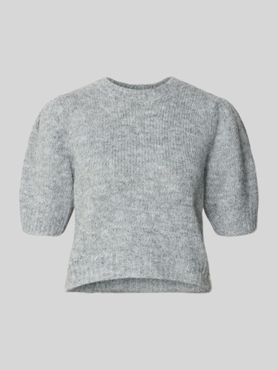 Vero Moda Regular Fit Strickpullover mit Woll-Anteil Modell 'NOVAH' Mittelgrau 2