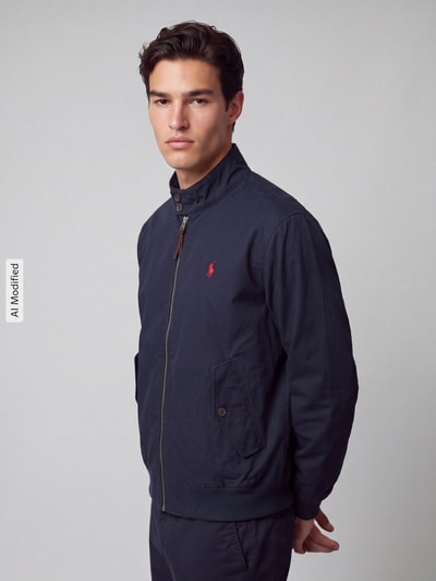 Polo Ralph Lauren Bomberjacke mit Logo-Stickerei Blau 4