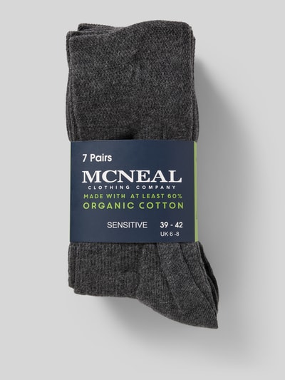 MCNEAL Socken mit geripptem Abschluss im 7er-Pack Anthrazit Melange 3