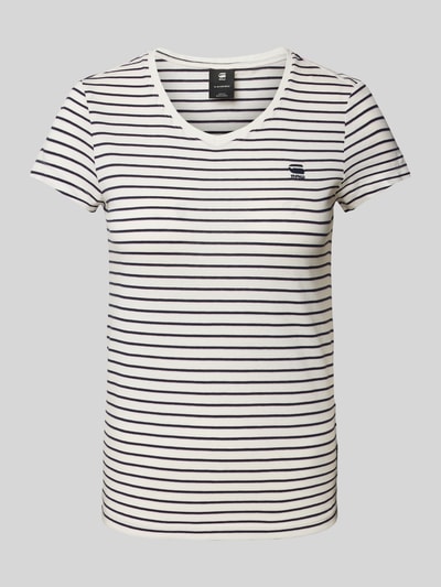 G-Star Raw T-Shirt mit Label-Stitching Marine 1