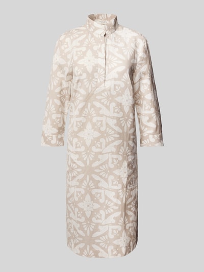 Christian Berg Woman Knielanges Kleid mit Hemdblusenkragen Beige 2