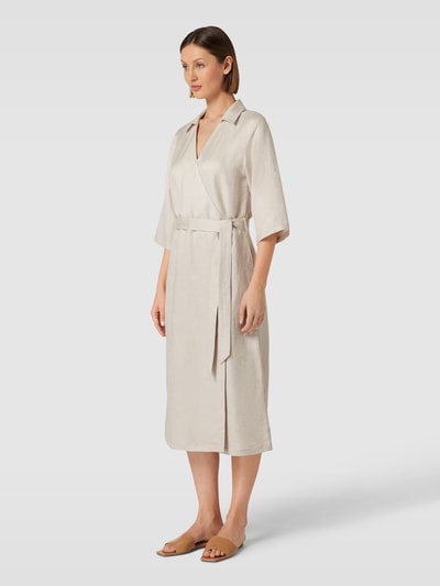 Minus Midikleid mit Umlegekragen Modell 'FLORINA' Sand 1