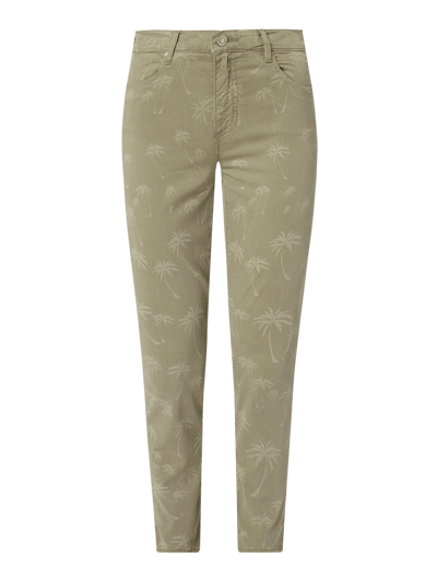 Brax Korte jeans met stretch, model 'Shakira'  Kaki - 1