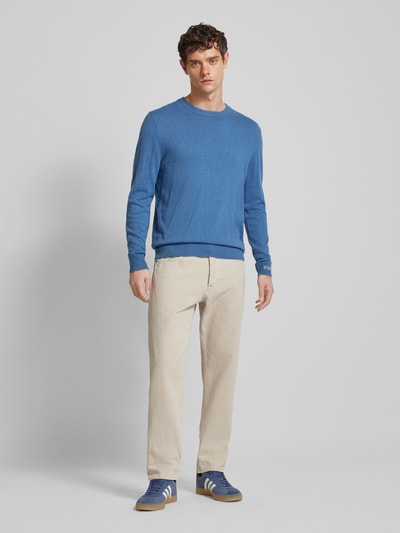 Pepe Jeans Strickpullover mit Rundhalsausschnitt Modell 'Andre' Blau 1