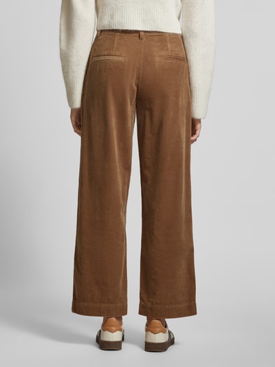 Marc O'Polo Straight fit corduroy broek met verkorte lengte Lichtbruin - 5