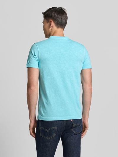 LERROS Regular Fit T-Shirt mit V-Ausschnitt Tuerkis 5