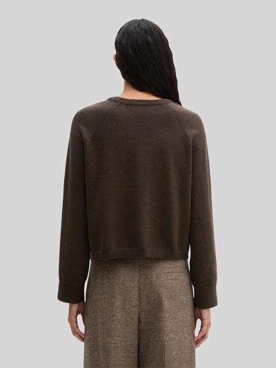 Marc O'Polo Pullover aus Wolle mit Raglanärmeln Dunkelbraun 5