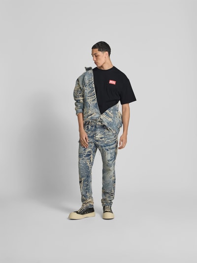 Diesel T-Shirt mit Label-Stitching Black 1