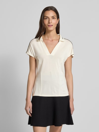 Liu Jo Sport Regular Fit Poloshirt mit Label-Schriftzug Offwhite 4