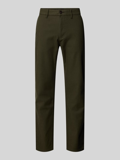 BOSS Orange Tapered fit chino met steekzakken Olijfgroen - 2