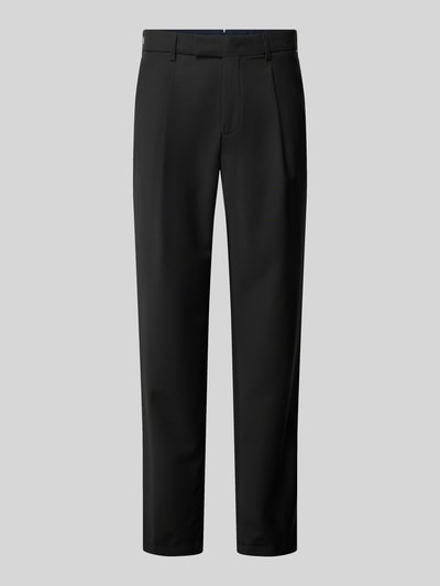 g1920 Spodnie materiałowe o kroju slim fit z dodatkiem wełny Czarny 2