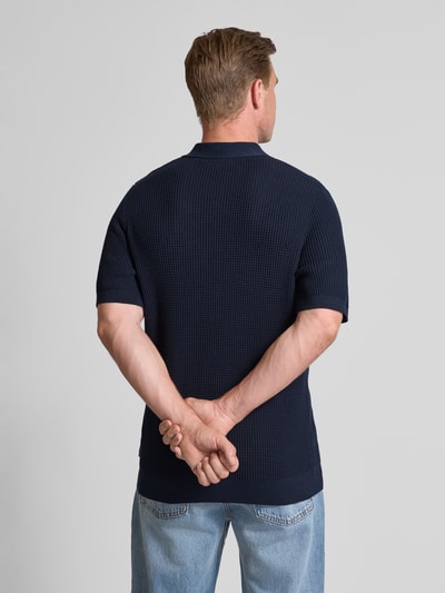 Tom Tailor Relaxed Fit Poloshirt aus Baumwoll-Mix Dunkelblau 5