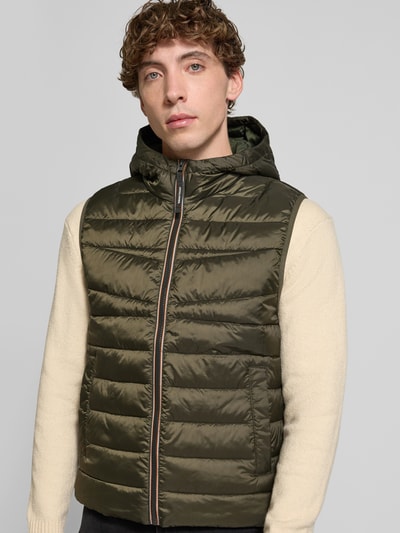 Jack & Jones Steppweste mit Kapuze und Eingrifftaschen Oliv 3