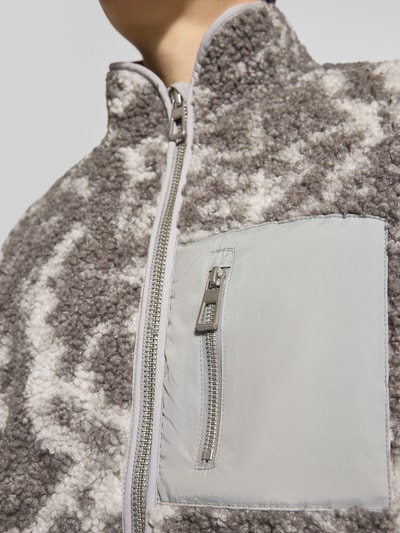 Only & Sons Kurtka z futerka o kroju regular fit ze wzorem na całej powierzchni model ‘JAIMY’ Średnioszary 3