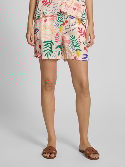 Rich & Royal Regular Fit Shorts mit gelegten Falten Offwhite 4