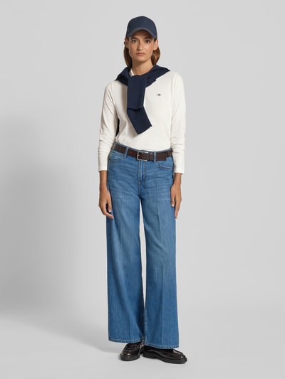 Gant Shirt met lange mouwen en platte kraag Wit - 1