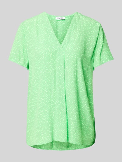 Esprit Bluse mit Allover-Muster Neon Gruen 2