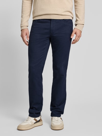 Brax Stoffen broek met viscose in 5-pocketmodel, model 'Cadiz' Marineblauw - 4