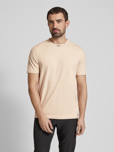 BOSS Green T-Shirt mit Label-Print Beige 4