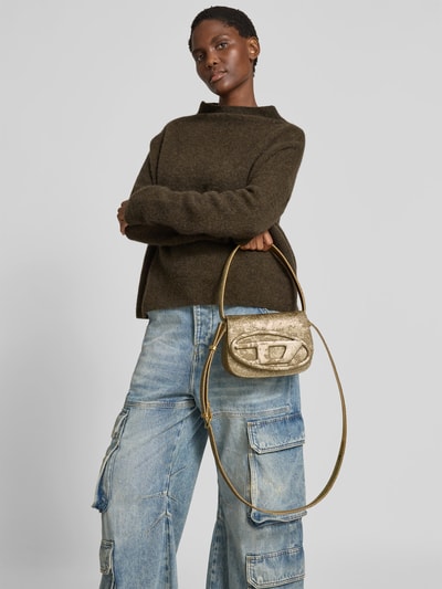 Diesel Shoulder Bag mit Logo-Applikatio Gold 1