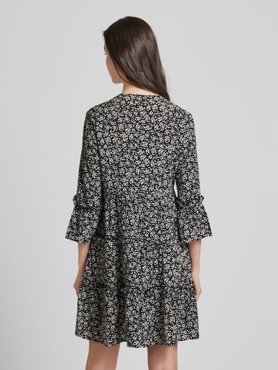 Vero Moda Mini-jurk met bloemenprint, model 'EASY JOY' Zwart - 5