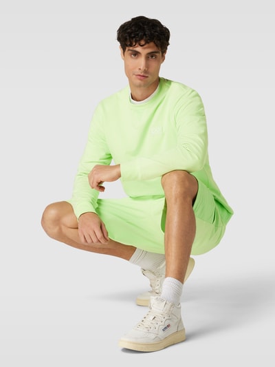 EA7 Emporio Armani Sweatshirt mit Label-Applikation Neon Gruen 1