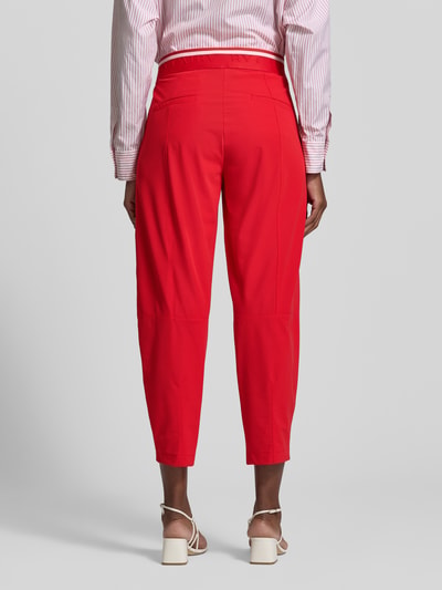 CAMBIO slim fit broek met elastische label-tailleband model 'EDEN' Rood - 5
