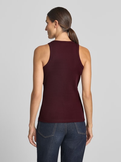 Liu Jo White Slim fit top van katoenmix model 'Costina' Aubergine - 5
