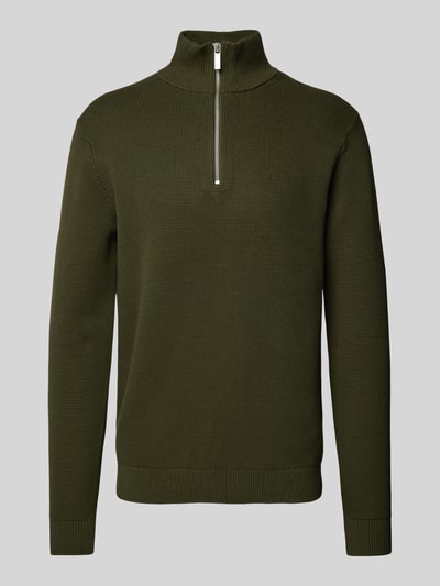 SELECTED HOMME Gebreide pullover met ribboorden, model 'DANE' Donkergroen - 2