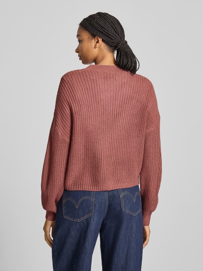 Only Regular Fit Strickjacke mit überschnittenen Schultern MODELL 'CAROL' Mauve 5