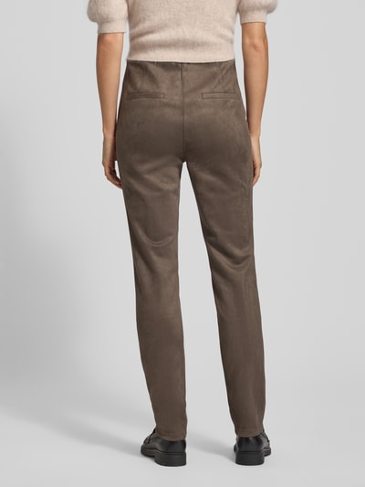 Betty Barclay Spodnie z imitacji skóry ze szwami podłużnymi Szarobrązowy 5