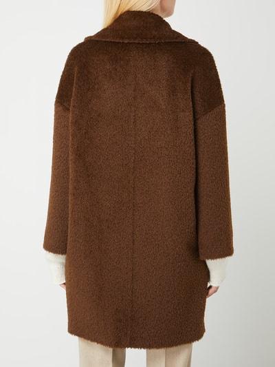 Max Mara Studio Mantel aus Teddyfell Modell 'Jums' Dunkelbraun 5