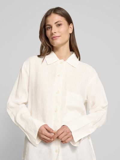 Marc O'Polo Relaxed FIT linnen blouse van lichtgewicht materiaal Wit - 3