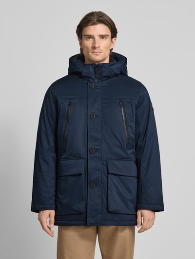 Tom Tailor Parka o kroju regular fit z kieszeniami z patką Granatowy 4