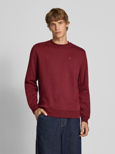 Tommy Jeans Regular Fit Sweatshirt aus Baumwoll-Mix Bordeaux 4