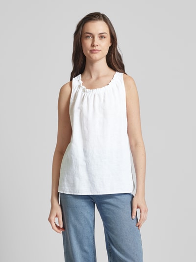 Esprit Linnen blouse in mouwloos design Offwhite - 4