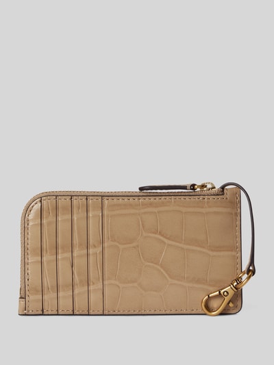 Lauren Ralph Lauren Etui na karty z naturalnej skóry bydlęcej Beżowy 2