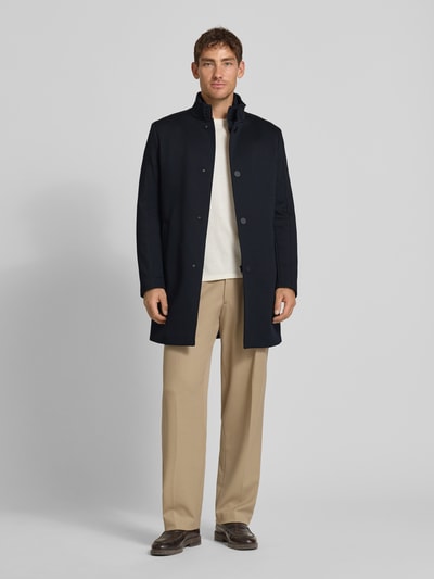 MCNEAL Płaszcz o kroju regular fit ze stójką Ciemnoniebieski 1