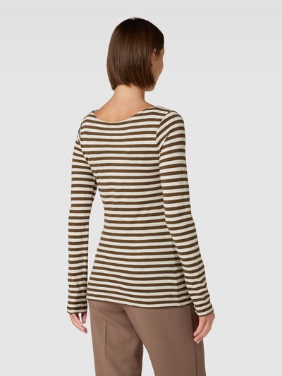 Marc O'Polo Longsleeve mit Streifenmuster Khaki 5