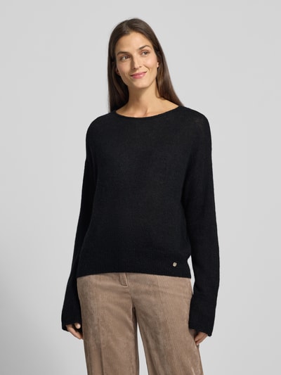 Brax Gebreide pullover met ribboorden, model 'LISA' Zwart - 4
